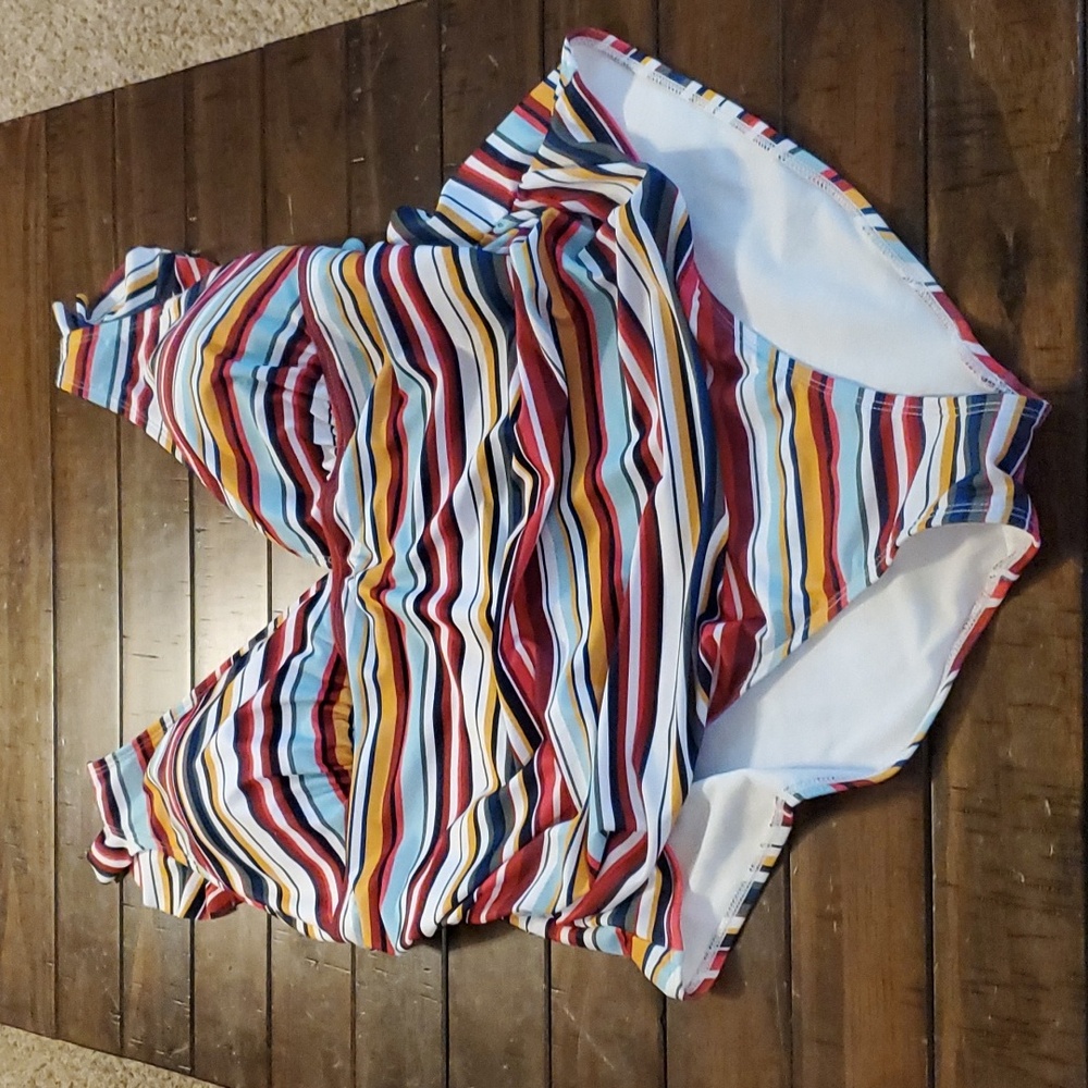 Anne Cole Multi-Colored One Piece Swimsuit Adjustable Straps Size 22W - Picture 1 of 7